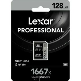 Resim Lexar 128GB 1667X U3 V60 4K SD Hafıza Kartı 250 Mb/s 