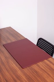 Resim Deri Masa Sümeni Bordo Kenar Korumalı 60x40cm 