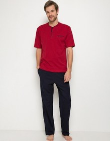Resim Pierre Cardin Bay Penye Pijama Şort Takım 3 Parça 5370 