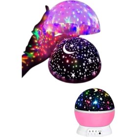 Resim Ceylan Adam Yıldızlı Gece Lambası Mor Projeksiyon Görünümlü Masa Lambası Renk Değiştirebilen 