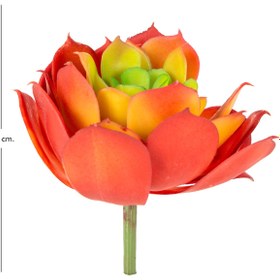 Resim Herdekora Yapay Eçeverya Sukulent Kaktüs Kırmızı 14 Cm. 