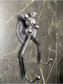 Resim RENKYAPIRÜYASI Krom Paslanmaz Vakumlu Banyo Askılığı Havluluk Kilitli Vidasız Kolay Montaj Kaliteli Vantuzlu 2li 