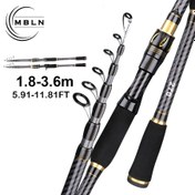 Resim MBLN Karbon Olta Kamışı, 1.8-3.6m, Taşınabilir Büyük Kılavuzlu Teleskopik Baitcasting Kamışı, Orta Güç, 4.0kg/11.8lbs, Yetişkinler İçin, Tüm Mevsimler, Tüm Mevsimler, Tüm Mevsimler, Tüm Mevsimler 