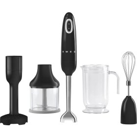 Resim Smeg Siyah Kettle-Filtre Kahve Makinesi ve El Blender Seti 