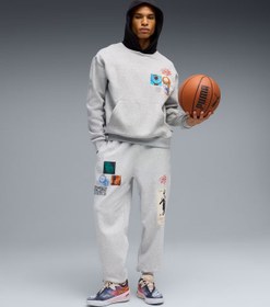 Resim Puma Hooptopia Graphic Hoodie - Gri / 