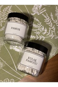 Resim Lesia Home Kulak Pamuğu Ve Pamuk Kavanozu 2’li Set 