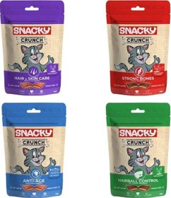 Resim Crunch Eklem Sağlığı Deri Tüy Sağlığı Tüy Yumağı Kontrolü Kedi Ödül Mama 4 X 60 Gr 