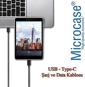 Resim Microcase Type-C USB Şarj ve Data Kablosu - 1 Metre Siyah 