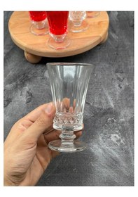 Resim 6 Lı Cam Kahve Yanı Su Bardağı Kadeh Kupa Bardak 120ml 