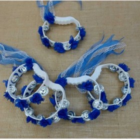 Resim FREE Saks Mavisi Süslü Kına Tefi 10 Adet – Kına Eğlence Aksesuarı – Kına Eğlence Aksesuarı 