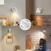 Resim 1 adet 360° Dönen LED Okuma Lambası, USB Güçlü, Şarj Edilebilir Lityum Pil, Manyetik Gece Lambası, Dokunmatik Ayarlanabilir Üç Parlaklık Seviyesi, Çok Fonksiyonlu Ev Aydınlatması, Yatak Odası Yanı, Dolap, Oturma Odası, Masa, Bar Dekorasyon Ekranı, Doğum Günü, Noel, Sevgililer Günü, Cadılar Bayramı, Mükemmel Hediye 