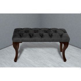 Resim Antrasit Chester Model Babyface Kumaş Bench&koltuk&tabure&pofuduk Yatak Odası Takımı Ucu&önü Puff 