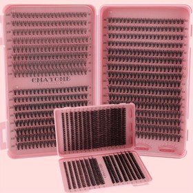 Resim Bir DIY Küme Sahte Kirpik Seti Satın Alın, 640 Çift 0.05Mm Rus DD Curl Kalın ve Hacimli Kirpiklerle, C ve D Kıvrımların Karışımı, Uzunluklar 10-18Mm Arasında, Yeniden Kullanılabilir ve Kolay Uygulanabilir, Başlangıçlar, Cosplay ve Günlük Giyim İçin Uygun. 