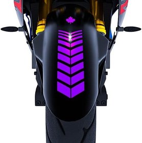 Resim 2 Adet Sport Motosiklet Çamurluk Patlıcan Moru Kask Sticker 
