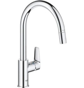 Resim Grohe Bauedge Tek Kumandalı Eviye Bataryası - 30536000 Gümüş 