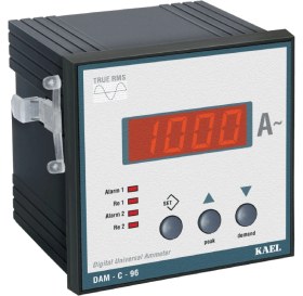 Resim Kael Dam-C-96 ,96X96MM 220VAC 1-Faz/x5 KONTAK-1A1K Ampermetre 