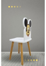 Resim Liva Ahşap Çocuk Aktivite Sandalyesi 4-12 Yaş Mickey Muose Çok Renkli 