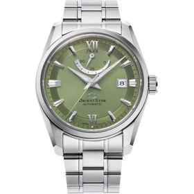 Resim Orient Star RE-AU0107E00B Kurmalı Otomatik Çelik Gri Yeşil Kadran 10 Atm 39 mm Erkek Kol Saati 