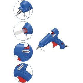 Resim Hnrlıshp Ağır Hizmet Tipi 100 W Silikon Tabancası 11 Mm Uyumlu 5 Silikon Hediyeli 