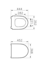 Resim VitrA Sento Klozet Kapağı 130-070-009 Slim - Duroplast - Üstten Sıkmalı - Yavaş Kapanır - Metal Menteşeli - Siyah 