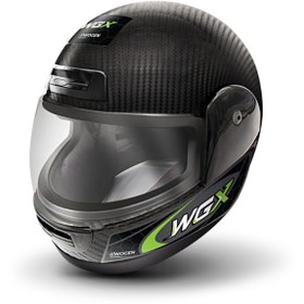 Resim Wogen Fullface Kask Karbon Siyah-Yeşil ( 