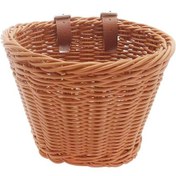 Resim Skycity Çocuk Bisikleti Ön Sepeti Bisiklet Askılı Sepet Ayarlanabilir Kemerli Pp Rattan Dokuma Bisiklet Sepeti F Renkli 