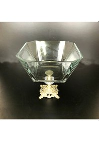 Resim Elta Collection Metal Ayaklı Gümüş Detaylı Büyük Boy Salata Kasesi gümüş 