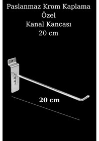 Resim Kanallı Pano Kancası 20 Cm Yüksek Kalite Lüks Krom Kaplama Raf Askısı Raf Kancası Mağaza Düzenleme 100 Adet 