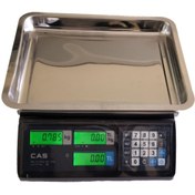 Resim CAS Er Jr 30 Kg'lik Lcd Fiyat Hesaplamalı Terazi Paslanmaz Kefe 