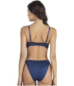 Resim Fabony Bayan Dantelli Soft Kap Sütyen Külot Takımı 4280 Lacivert 