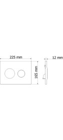 Resim Visam Olimpos Mat Krom Gömme Rezervuar Kumanda Paneli Basma Butonu 230.001 