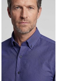 Resim Bisse Regular Fit Paşa Yaka Pamuk Lacivert Erkek Gömlek Gmars4kps242072 D39 