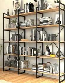 Resim UMUTPARK METAL AHŞAP 5 KATLI MEGA KİTAPLIK. 
