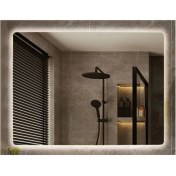 Resim Dnr-Mirror80x120 Cm Beyaz Ledli Dikdörtgen Banyo Aynası Tuvalet Aynası 