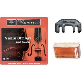 Resim Şenses Müzik Ramirez Keman Tel Seti Susturucu Ve Profesyonel Re 