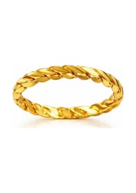 Resim Çgk Çiğdem Gürel Kuyumculuk Çgk 14 Ayar Altın Burma Yüzük- Bilezikle Takım-şık Gösterişli Model Yaldız 