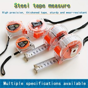 Resim 2M/3M/5M/7.5M kabuk içinde bir kumaş ölçüsü, şeffaf kabuklu dayanıklı ve geri çekilebilir çelik kumaş ölçüsü, kolay okunması için güzel fren fonksiyonu - Yükseklik Ölçümü Öğesi Ölçümü, Ev ve Fabrika Kullanımı, Kolay Taşıma İçin Toka Sapı ile 