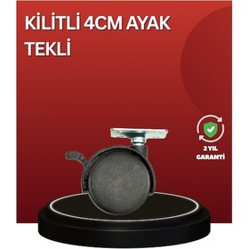 Resim Hnrlıshp Sessiz Dönen Kilitli Mobilya Tekerleği 4 Cm Çok 