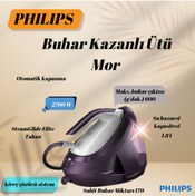 Resim Philips Otomatik Olarak Buhar Veren ,600 gr/dk şok buharı ile 2700W Buhar Kazanlı Ütü 