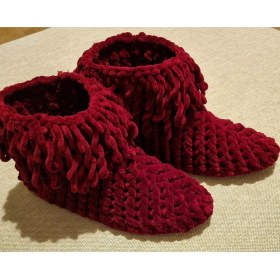 Resim Zuviel Deco Kadın Bordo Örgü Panduf Bordo / 37 