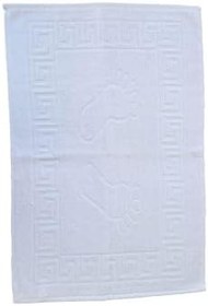 Resim 12'li Paket%100 Pamuk Ayak İzli Banyo Ayak Havlusu 50x70 cm Beyaz 