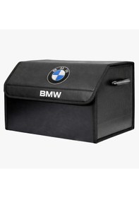 Resim Bmw Marka Logolu Oto Bagaj Organizer Çanta Oto Bagaj Çantası 2 Bölmeli Suni Deri 48 Cm X 31 Cm X 29 Cm 