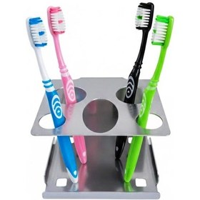 Resim Şarjlı Diş Fırçalık Tutucu Yapışkanlı Ve Vidalı Macunluklu Krom Çok Renkli 