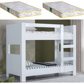 Resim Setay Açelya Ayrılabilir Ranza - Beyaz + 2 Adet Comfort Yatak 