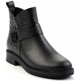 Resim Siyah Siyah Leather Kadın Bot & Bootie K02531270003 Siyah Siyah 