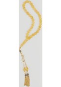 Resim So Chic Doğal Kehribar Taşlı 30 CM Gümüş Tesbih 