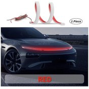 Resim Xinfok Led Araba Kaput Işıkları Şerit Evrensel Oto Dekoratif Atmosfer Lambaları Red 220cm 86 İnch 1 Piece Set 