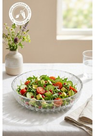 Resim Selen Concept Sieana Model El Yapımı Cam Salata Ve Meyve Kasesi 2'li Set Şeffaf 