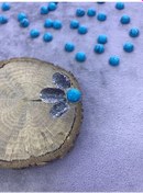 Resim Turkuaz Taşlı Gümüş Yüzük 925 Ayar Doğal Taş - 203858037 