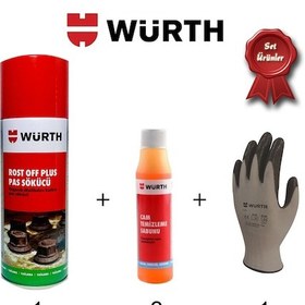 Resim Würth Pas Sökücü Sprey.Cam Temizleme Sabunu.Würth Iş Eldiveni 